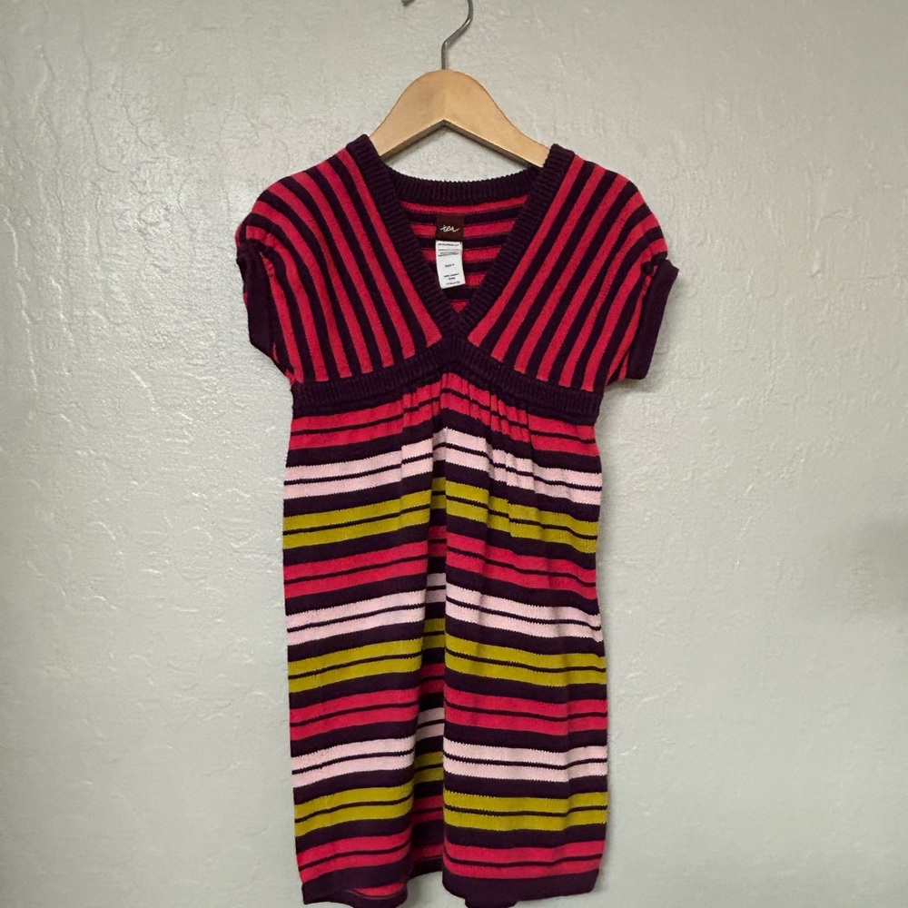 $26 ADD ON tea knit dress colorblock stripes 4Y Zara Janie and Jack Baby Gap